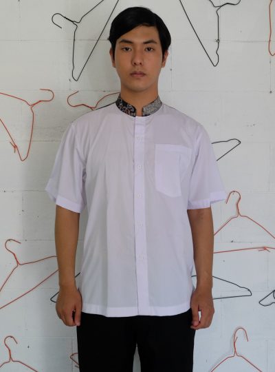 Short Shirt White motif Black